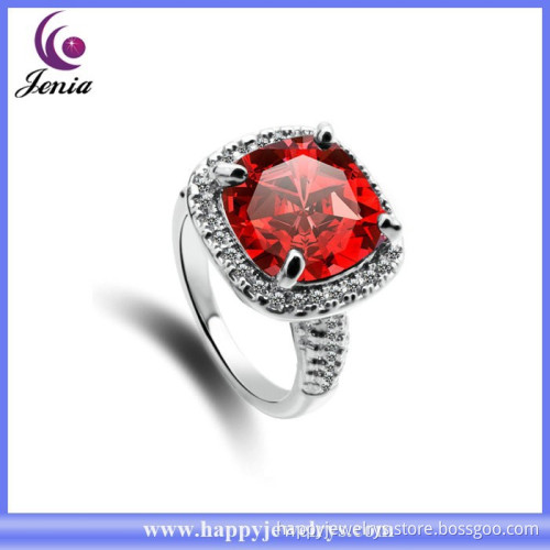 Green zircon 18k gold plated wholesale price latest gold ring designs ( YWR2014797-3)
